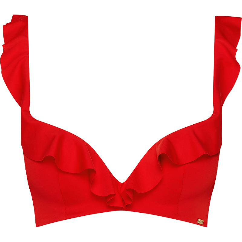 Esotiq - góra od bikini z falbanami