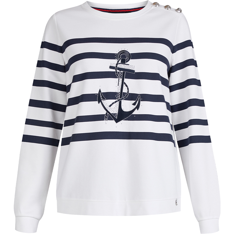 sweter z motywem kotwicy