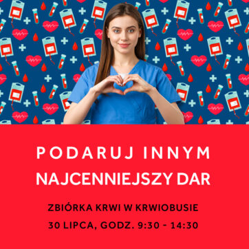 Zbiórka krwi przed Atrium Kasztanowa