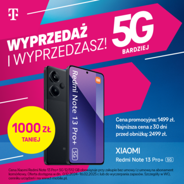Dołączasz i wyprzedzasz! Wyprzedaż smartfonów 5G!