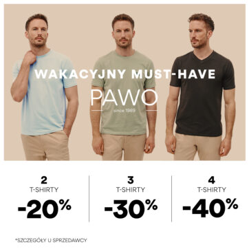 Wakacyjny Must Have – T-shirty PAWO nawet do -40%!