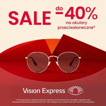 Letnia wyprzedaż okularów przeciwsłonecznych w salonach Vision Express!