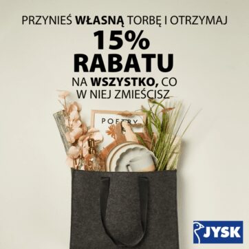 Jysk- rabat z torbą