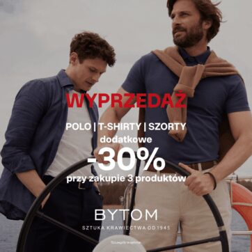 dodatkowe -30% na polo, t-shirty, szorty