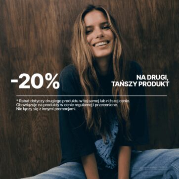 -20% na 2’gą tańszą sztukę