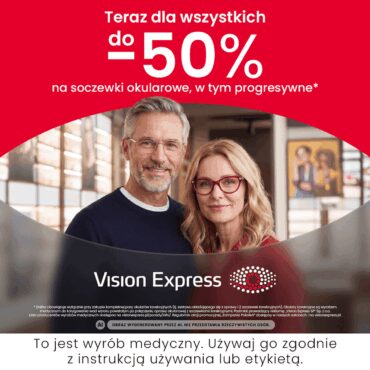 Do 50% na soczewki okularowe w Vision Express*!