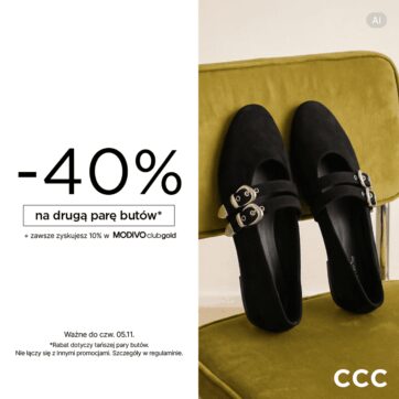 W CCC -40% na drugą parę butów!